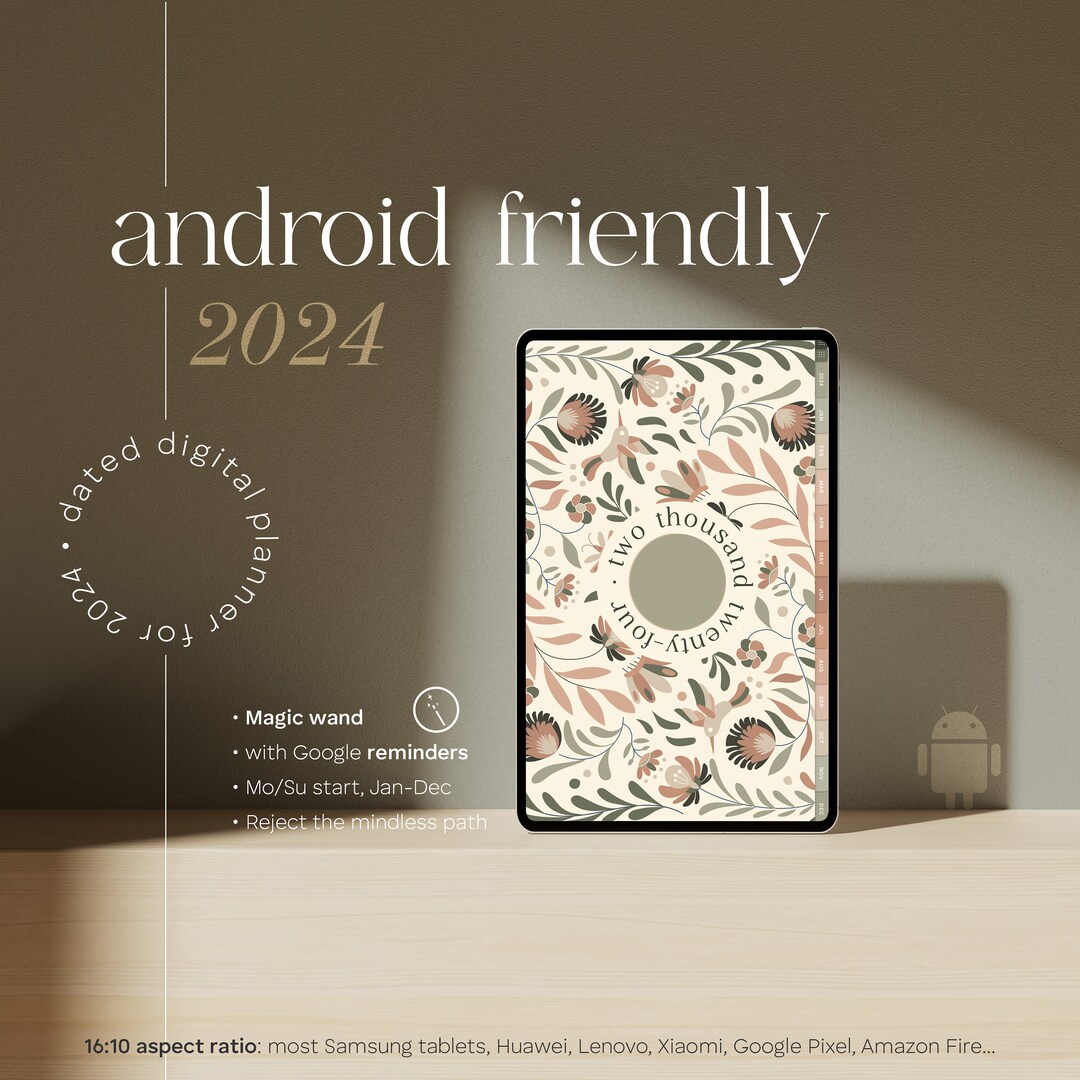 2024 Samsung Notes Planner Dated Android Digital Planner Android Tablet