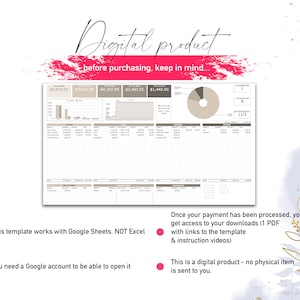 Instant download - digital budget spreadsheet