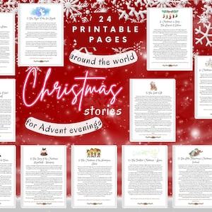 24 の心温まる、教育的なアドベント クリスマス ストーリー (子供と家族向け)、アドベント ストーリー ストーリー、アドベント カレンダー ページ