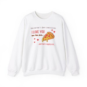 Bluza walentynkowa unisex, bluza walentynkowa z pizzą, sweter walentynkowy, prezent walentynkowy, koszulka walentynkowa, prezent dla niej