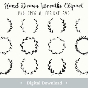 Puede incluir: Un conjunto de 12 ilustraciones de guirnaldas dibujadas a mano en blanco y negro. Las guirnaldas están hechas de diseños simples de hojas y son perfectas para agregar un toque de elegancia a cualquier proyecto.