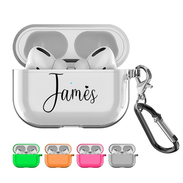 Custom Airpods Case with keychain neck running strap Protective Customized Name Airpod Pro Case Custom Name Sign Gift