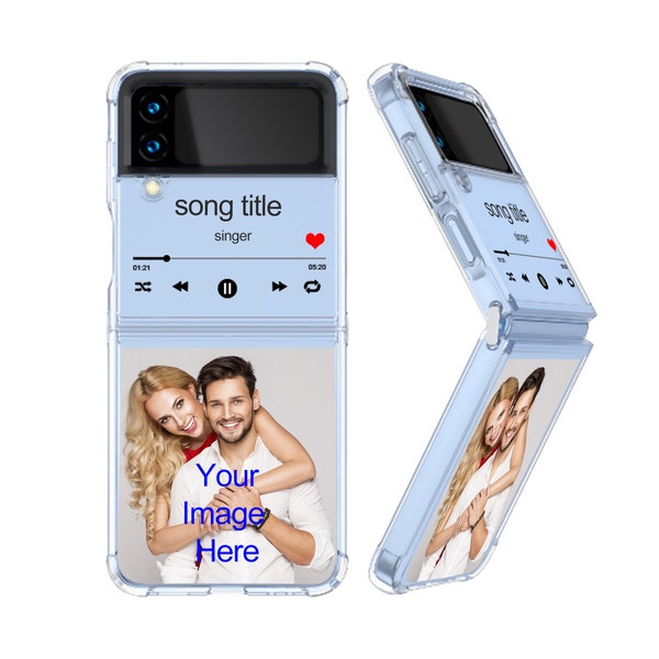 Samsung Galaxy Z Flip 4 Personalized Photo Case - Add Your Own Photos / Create Your Own Music Case