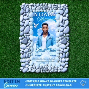 Grave Funeral Blanket, Custom Grave Blanket, Custom Memorial Grave Blanket, In Loving Memory Sign, Memorial Keepsakes, Memorial Home Going