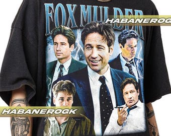 Camiseta vintage limitada de Fox Mulder y David Duchovny, regalo para mujer y hombre, camiseta unisex