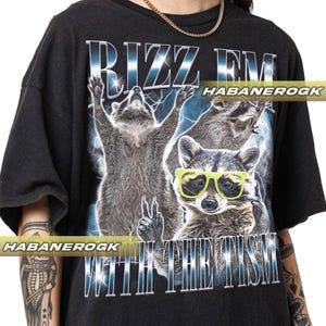 Limited Rizz Em With The Tism, Funny Shirt, Meme Shirt, Raccoon Funny,  Vintage T-Shirt, Gift For Women and Man Unisex T-Shirt