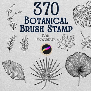 370 Botanical Leaf Stamps for Procreate (Digital Download)