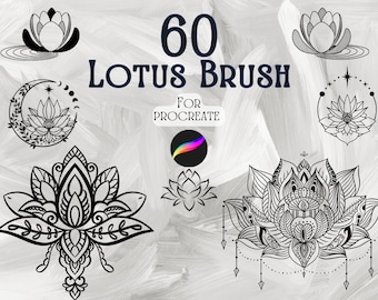 Brosse lotus procréer | Tampons Lotus pour Procreate