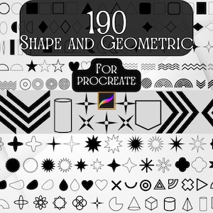 Procreate shapes | Geometric Procreate stamps