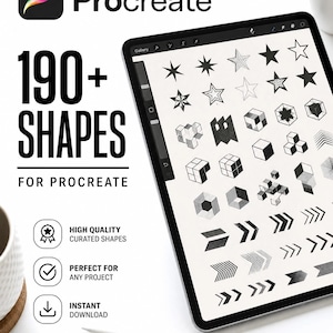 Procreate shapes | Geometric Procreate stamps