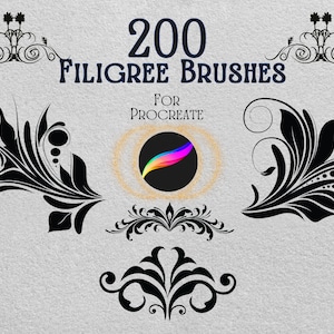 Procreate Filigree Brushes: 200 Ornament Stamps