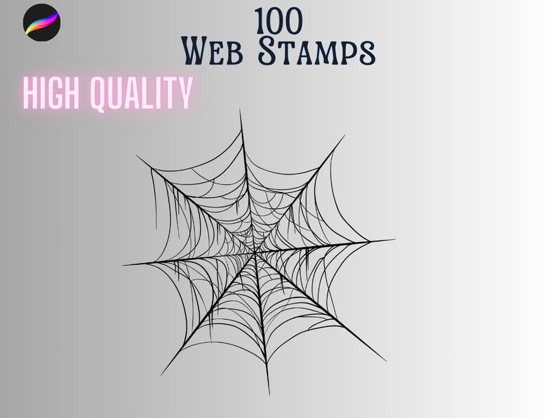 Procreate spider stamps