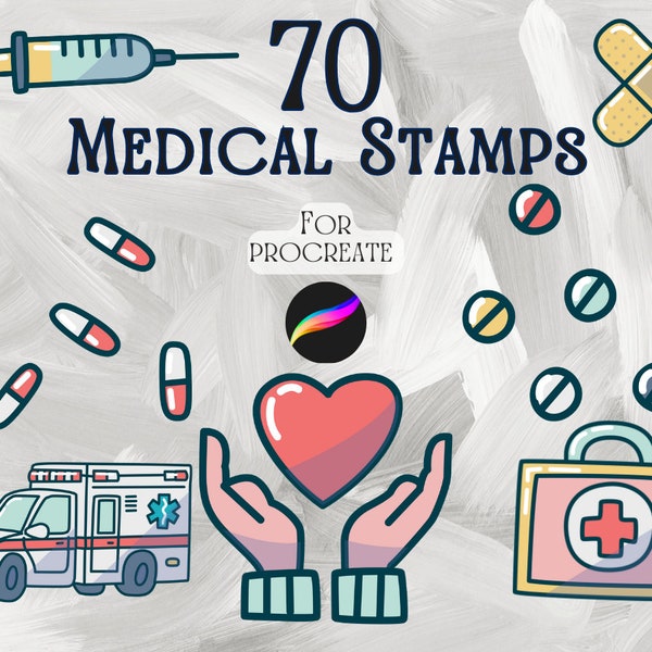 Procreate medical stamps | 70 Medical stamp for procreate