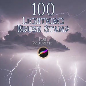 Lightning Brushes | 100 Procreate Lightning | Thunder Brush Procreate  | Thunder Brush
