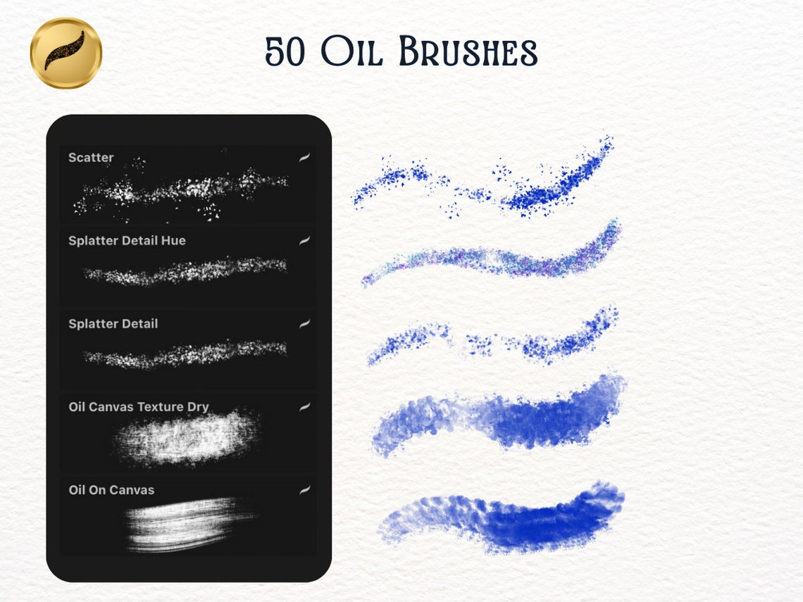 Realistic Oil & Acrylic Procreate Brushes - Impasto Painting Kit - iPad ...