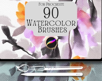 Procreate Watercolor Brushes | 90 Watercolor Brush For Procreate