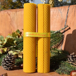 Duo big candles 100% Beeswax