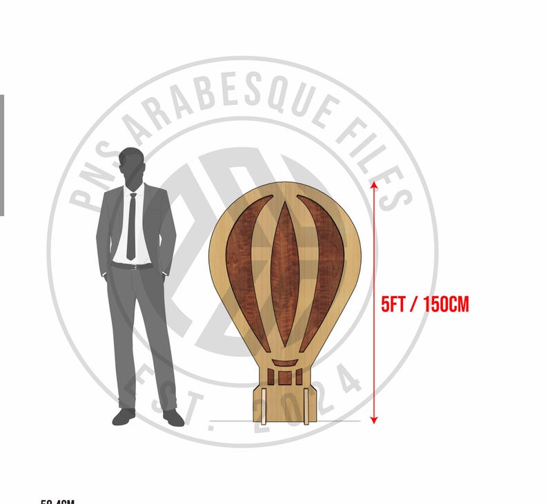 Hot Air Balloon Standee Laser Cut File • Svg Dxf Ai Eps Digital ...