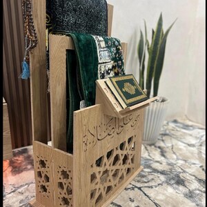 Arquivo digital para corte a laser Glowforge com suporte para tapete do Alcorão, 900x600x600x10mm (35,4x23,6x23,6x0,39 pol.) | svg dxf ai eps cnc imagem 5