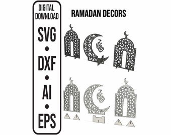 Ramadan Table Decor – Islamic Ramadan Display svg dxf ai eps digital file