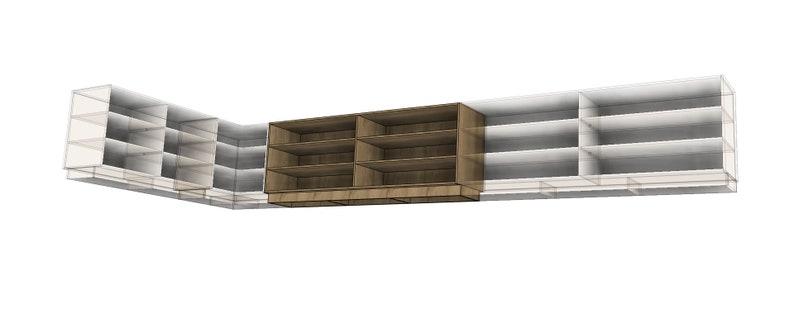 Conception modulaire de caisse enregistreuse CNC 19 pi x 8 pi, comptoir de bar, 4 composants, fichier de découpe laser téléchargement numérique SVG, ai, dxf, eps, pdf image 3