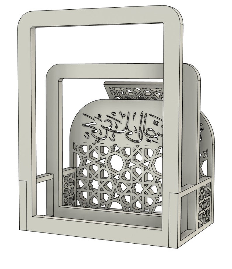 Support de coran, support de tapis de prière, support de support de tapis de prière, لى الصلاة fichier de découpe laser en téléchargement numérique SVG, ai, dxf, eps, pdf, png image 3