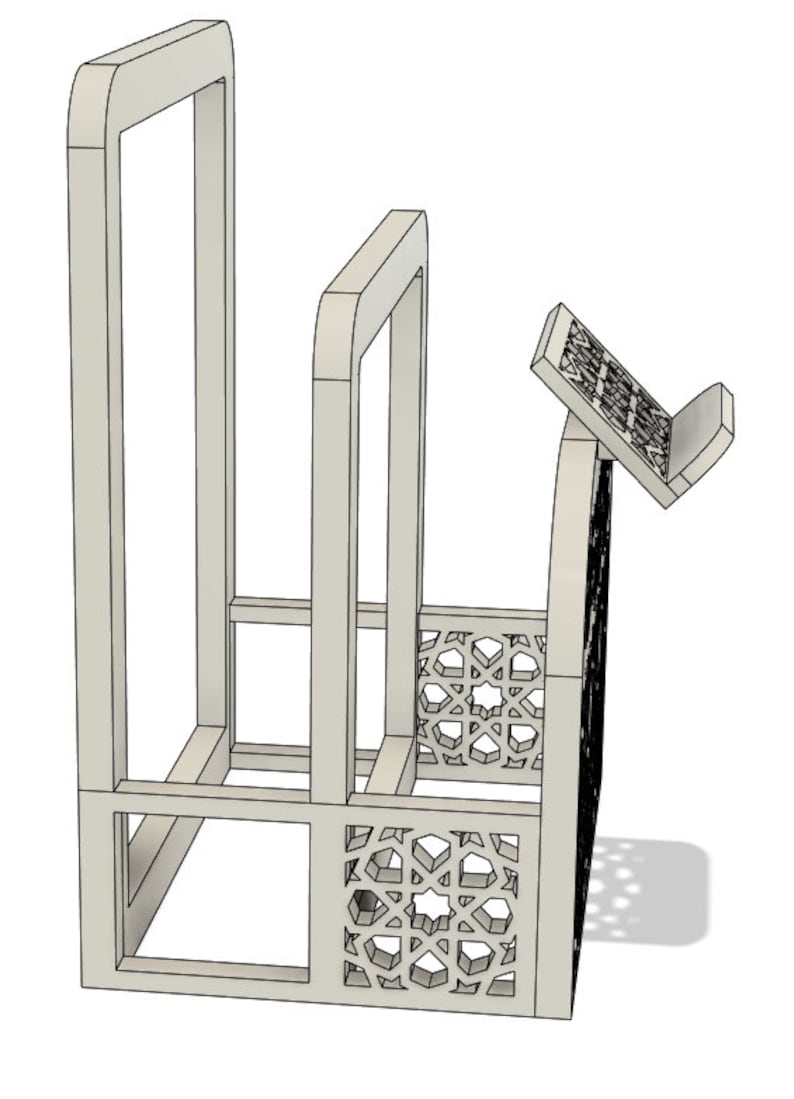 Support de coran, support de tapis de prière, support de support de tapis de prière, لى الصلاة fichier de découpe laser en téléchargement numérique SVG, ai, dxf, eps, pdf, png image 4