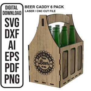 Arquivos de corte a laser para caddy de cerveja Arquivo a laser para caddy de cerveja, DXF SVG Vector Desk Caddy Arquivo de corte a laser para caddy de cerveja SVG, ai, dxf, eps, pdf, png