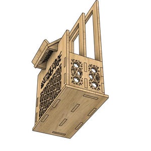 Arquivo digital para corte a laser Glowforge com suporte para tapete do Alcorão, 900x600x600x10mm (35,4x23,6x23,6x0,39 pol.) | svg dxf ai eps cnc imagem 10