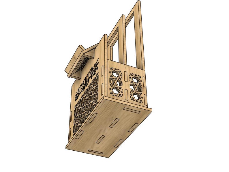 Arquivo digital para corte a laser Glowforge com suporte para tapete do Alcorão, 900x600x600x10mm (35,4x23,6x23,6x0,39 pol.) | svg dxf ai eps cnc imagem 10