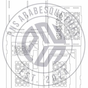 Arquivo digital para corte a laser Glowforge com suporte para tapete do Alcorão, 900x600x600x10mm (35,4x23,6x23,6x0,39 pol.) | svg dxf ai eps cnc imagem 6
