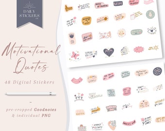 Motivational Stickers,Cute Uplifting Quotes,Motivational decorations Goodnotes, Labels Goodnotes, Daily Motivation Stickers,Empower Quotes