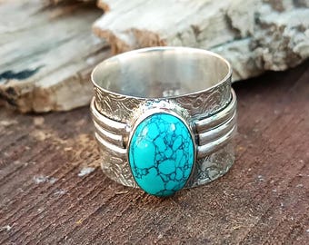 925シルバーターコイズエタニティバンドリング - Etsy 日本