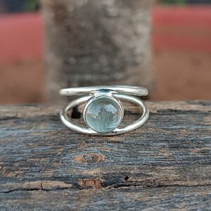 Handmade Aquamarine Ring: 925 Sterling Silver Gemstone Ring