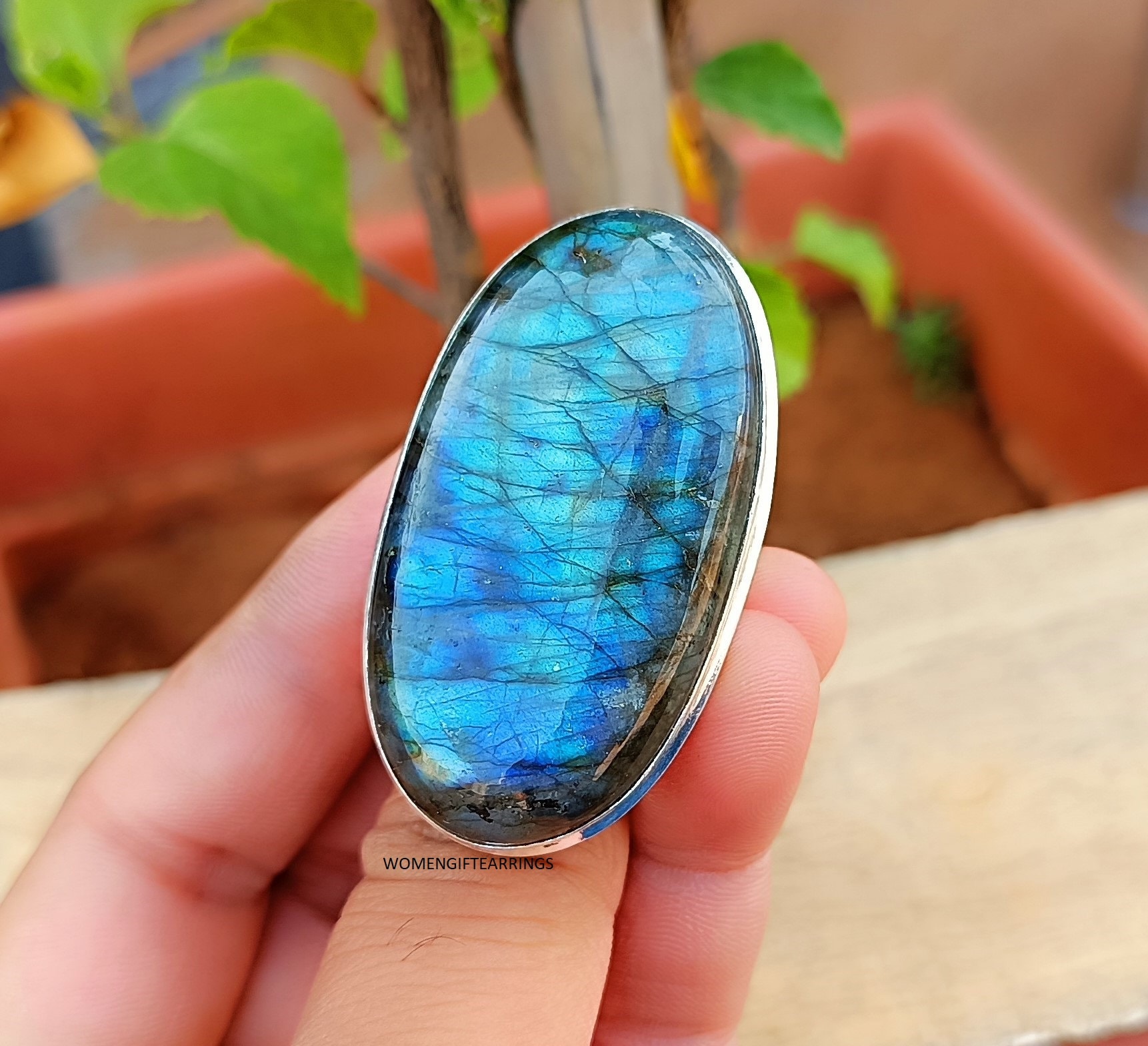 Blue Labradorite Ring 925 Sterling Silver Ring, Handmade Ring Silver Jewelry, Designer Ring, Statement Ring, Labradorite Silver , Woman Ring