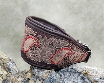 Leather collar, greyhound collar, buckle collar, dog collar