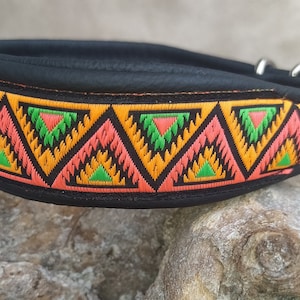 leather collar, greyhound collar, buckle collar, dog collar