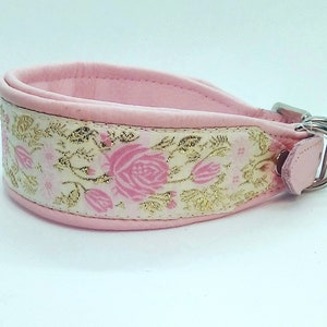 Greyhound collar, rose collar, leather collar, buckle collar, dog collar