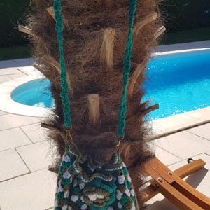 sac besace fait à la main au crochet