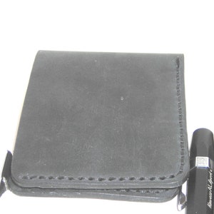 Portafoglio bifold in pelle, portafoglio tascabile anteriore, portafoglio per carte personalizzato, porta carte