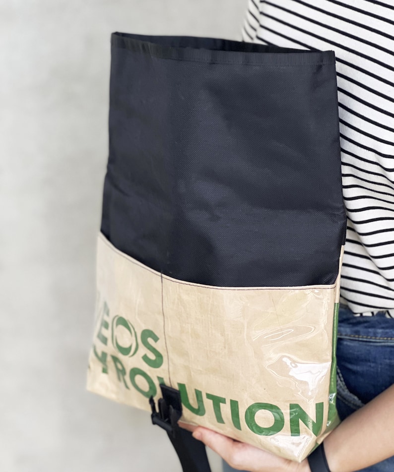 Upcycled Messenger Bag Made From Recycled Flour Sack, Crossbody Bag