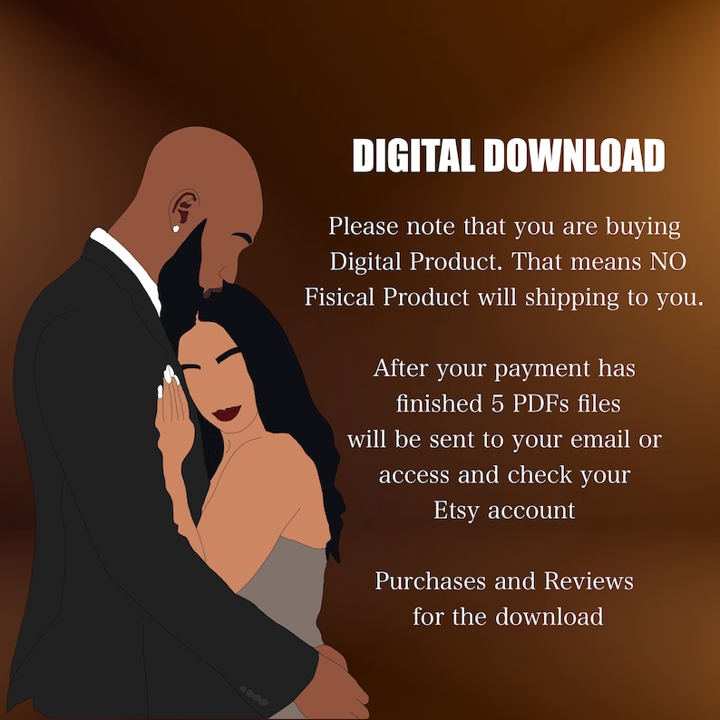 Black Love Art Print: African Couple Wall Decor (PDF) image 9