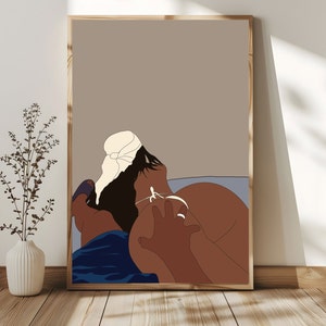 Arte de amor negro, arte de pared de amor negro, arte de pared de parejas negras, arte de pareja negra, amor negro, arte africano, arte de pared africano, impresión de arte negro