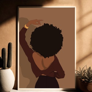 Black Woman Art, Black Girl Art, African Wall Art, Feminine Wall Art, Black Woman Wall Art, African Art, African Woman Wall Art, Black Art