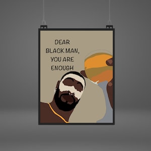 Black Man Art Poster: Afro Men Wall Decor (Digital Download)