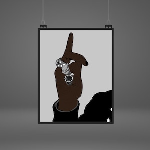Black Man Art Poster: Afro Men Rings (Digital Download)