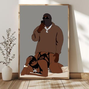 Black love art, black love wall art, black couples wall art, black couple art, black love, African art, African wall art, black art print