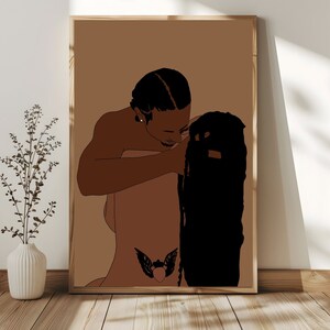 Black Love Art Print: Afrikaans stel illustratie (digitale download)