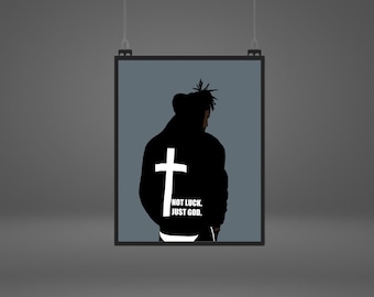 Black Afro Man Art Print: Christian Streetwear Poster (Digital Download)