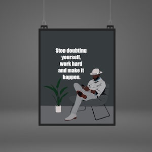Black Man Art Print: Afro Men Illustration (Digital Download)